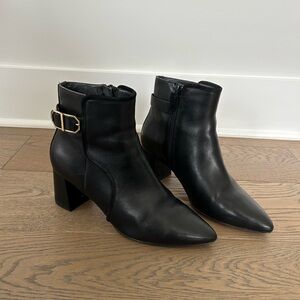 Cole Haan Black Ankle Booties with Buckle